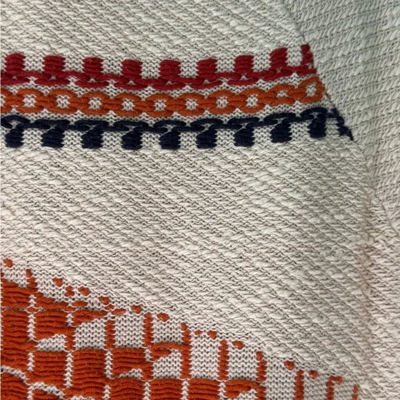 Lucky Brand Linen Cotton Embroidered Boho Deep Pocket Cardigan - Picture 9 of 11